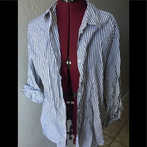 Striped button up